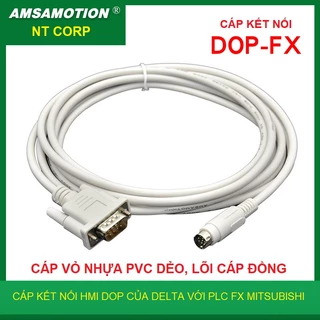 DOP-FX cáp kết nối giữa PLC FX của Mitsubishi với HMI DOP(A) và DOP(B) của Delta