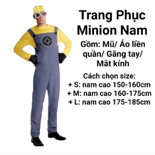 Bộ quần áo hoá trang Minion người lớn và trẻ em cực kỳ dễ thương