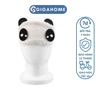 Miếng Bịt Mắt Ngủ GIGAHOME Bằng Vải Nhung Lông Thiết Kế Hình Gấu Panda Đáng Yêu 7064