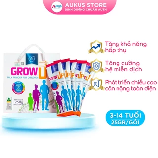 Sữa Bột Hoàng Gia Úc Grow Up Milk Powder ROYAL AUSNZ Phát Triển Chiều Cao Cho Trẻ Từ 3-14 Tuổi Gói 25g