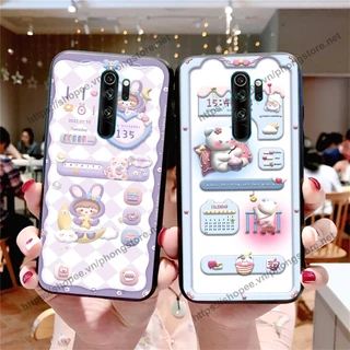 Ốp lưng Xiaomi Redmi 8 / Redmi Note 8 pro / Redmi 9 gấu trắng hoạt hình 3d cute, giá rẻ