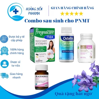 Combo cho mẹ bầu (Vitamin tổng hợp Pregnacare Max,DHA bầu Bio Island,sắt bầu Blackmores,canxi bầu Ostelin)-Hoàng Yến