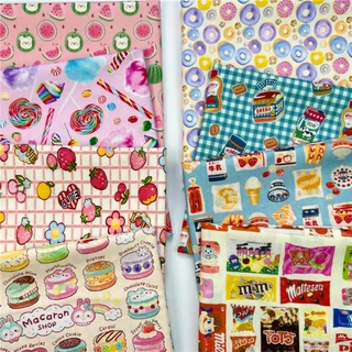 Vải Cotton In Họa Tiết Hoạt Hình Dùng Làm Bánh cupcake / Socola / Món Tráng Miệng DIY