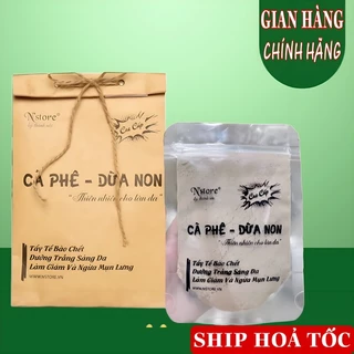 Bột tắm cafe sữa dừa 100gr tẩy tế bào chết trên cơ thể giúp da mịn màng trắng hồng