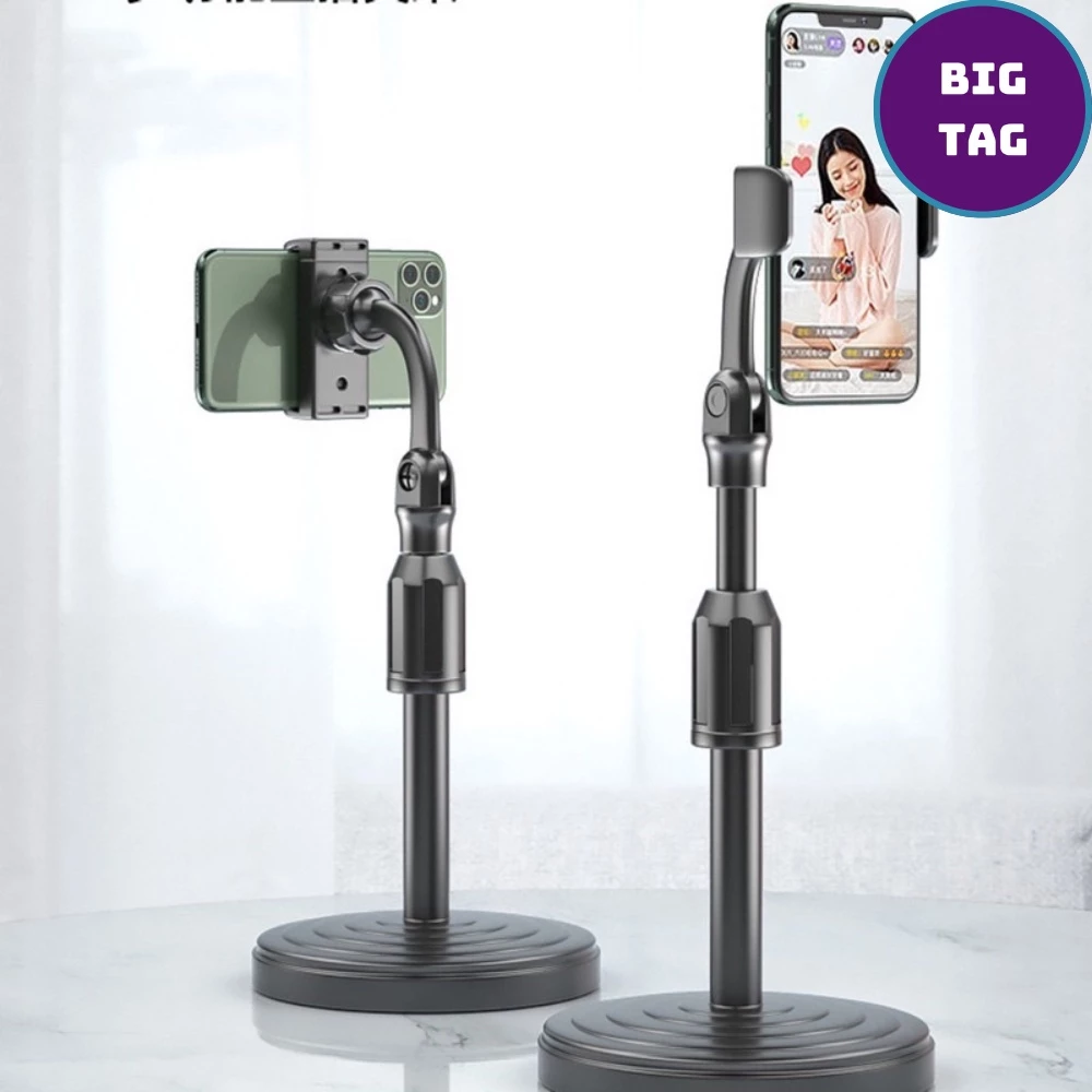 giá đỡ điện thoại livestream xoay 360 độ, kẹp đỡ điện thoại cao cấp