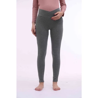 Quần legging dài chất cotton co giãn 4 chiều, cạp chéo, nhiều size - Thời trang đầm bầu cao cấp HONEY