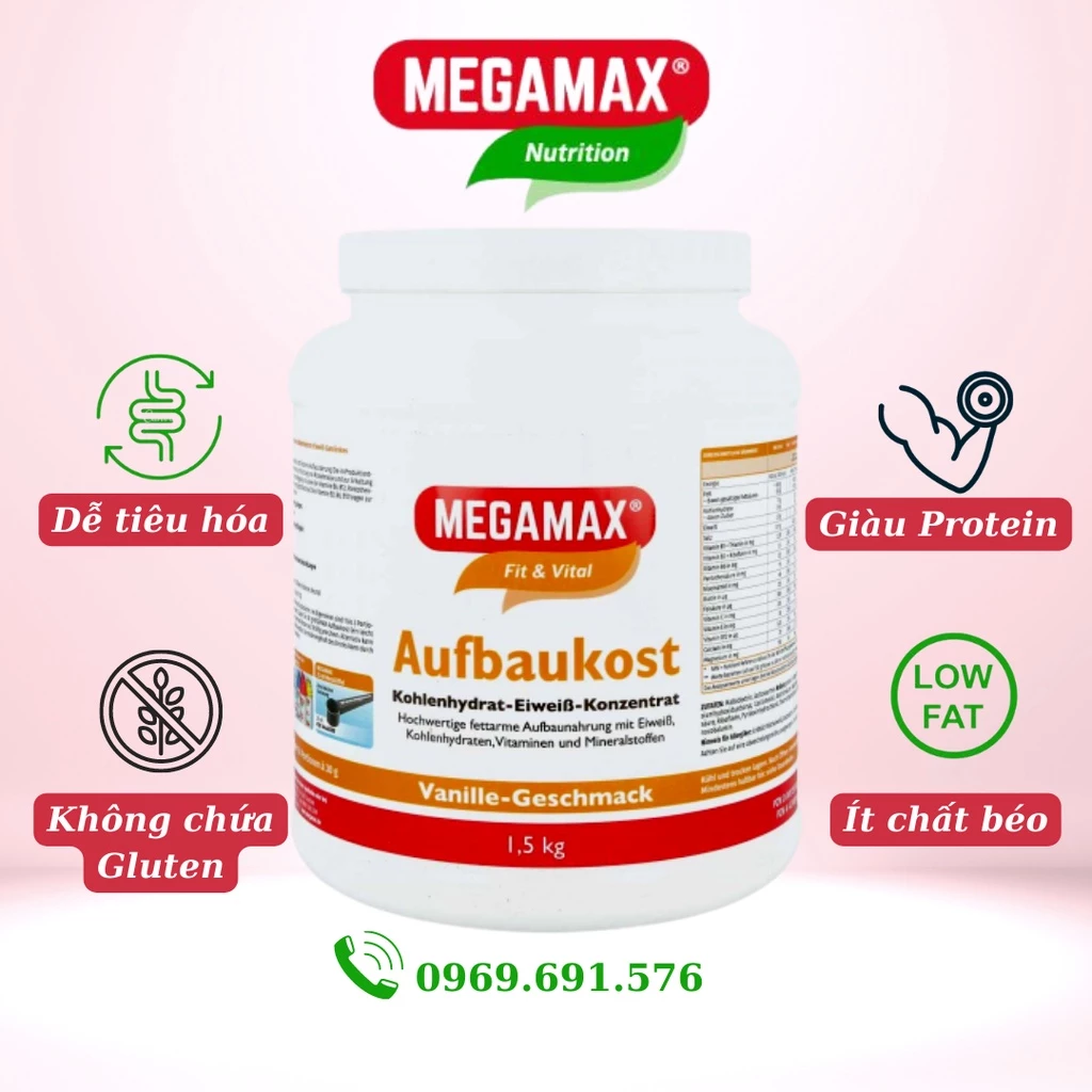 Sữa bột MEGAMAX thơm ngon dinh dưỡng, hộp 1,5kg