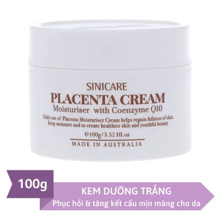 Kem dưỡng làm trắng da nhau thai cừu SINICARE Placenta Cream Moisturiser With Coenzym Q10 100ml