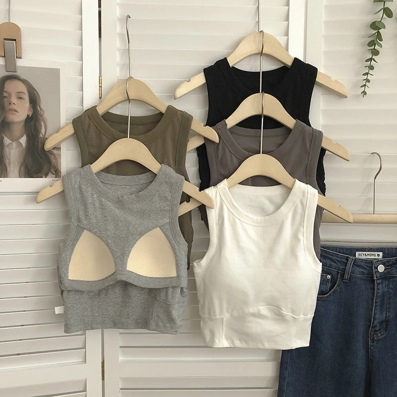 Áo Ba Lỗ Nữ Cotton Mềm Mịn Mẫu Mới Kèm Mút Đệm Ngực 620