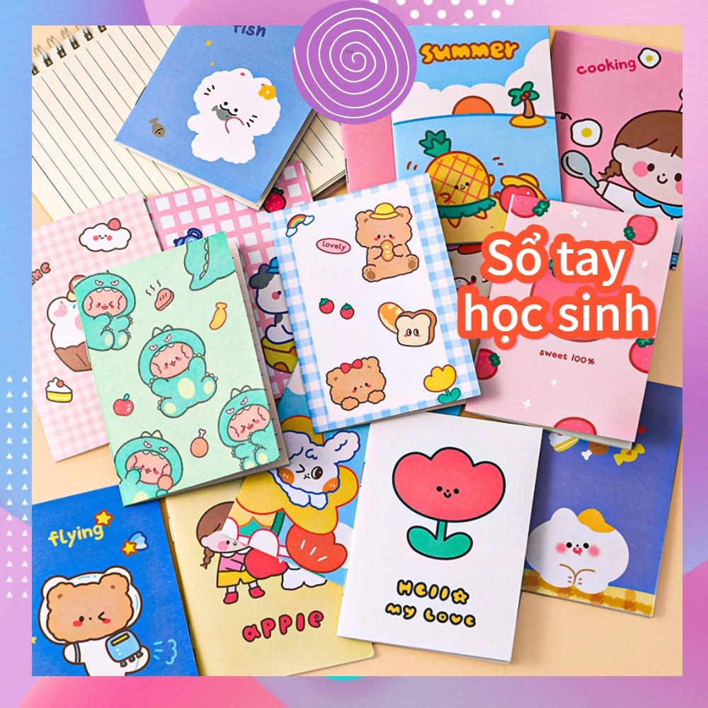 Sổ tay nhỏ, sổ tay ghi chép, notebook  quà tặng học sinh, Sổ Nhật ký học sinh văn phòng phẩm