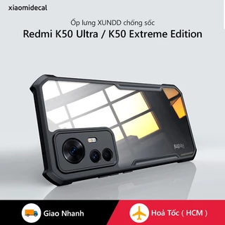 Ốp lưng XUNDD Redmi K50 Ultra / K50 Extreme Edition Mặt lưng trong suốt, Viền TPU, Chống sốc