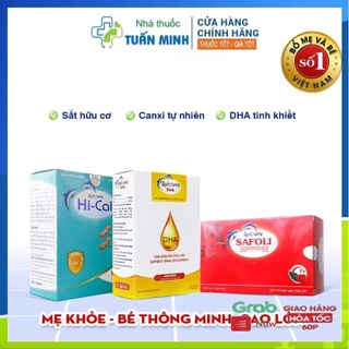 Combo 3 hộp sắt canxi DHA Avisure 160 viên cho bà bầu