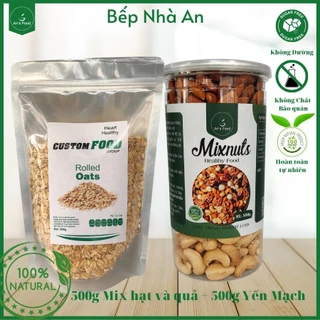 Combo 500g mix+ 500g Yến mạch làm granola