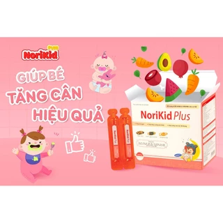 (Mua 5 tặng hộp 10 ống)Siro Ăn Ngon NORIKID PLUS  Hỗ Trợ Cải Thiện Biếng Ăn Táo Bón Tăng Sức Đề Kháng Cho Trẻ Hộp 20 Ống