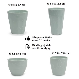 Ly(cốc) uống nước,trà nhựa Melamine vân đá ngọc nhiều Size