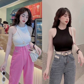 Áo croptop ba lỗ chất thun