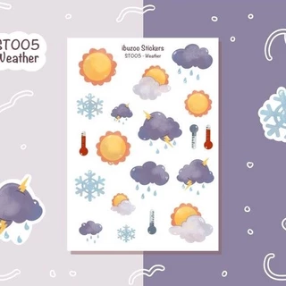 Sticker tự thiết kế weather - hình dán sổ, nhật kí bullet journal - unim049