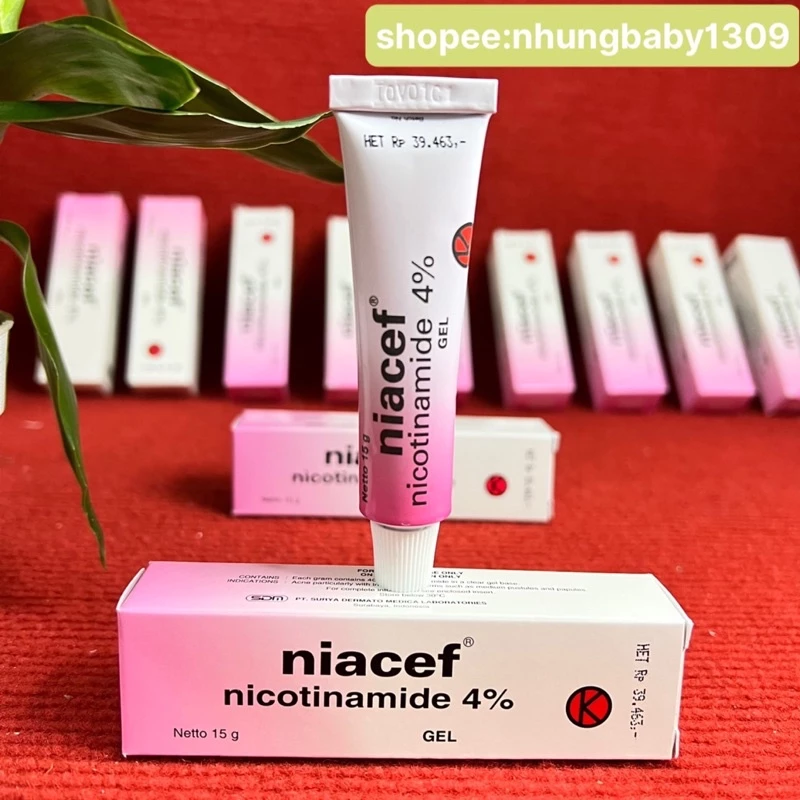 Niacef Gel 4% giảm mụn làm trắng, kiểm soát dầu