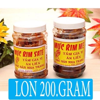 Mực Rim Sa tế - Mực Rim Me Nguyên Con hũ 200gram - Đặc Sản Nha Trang