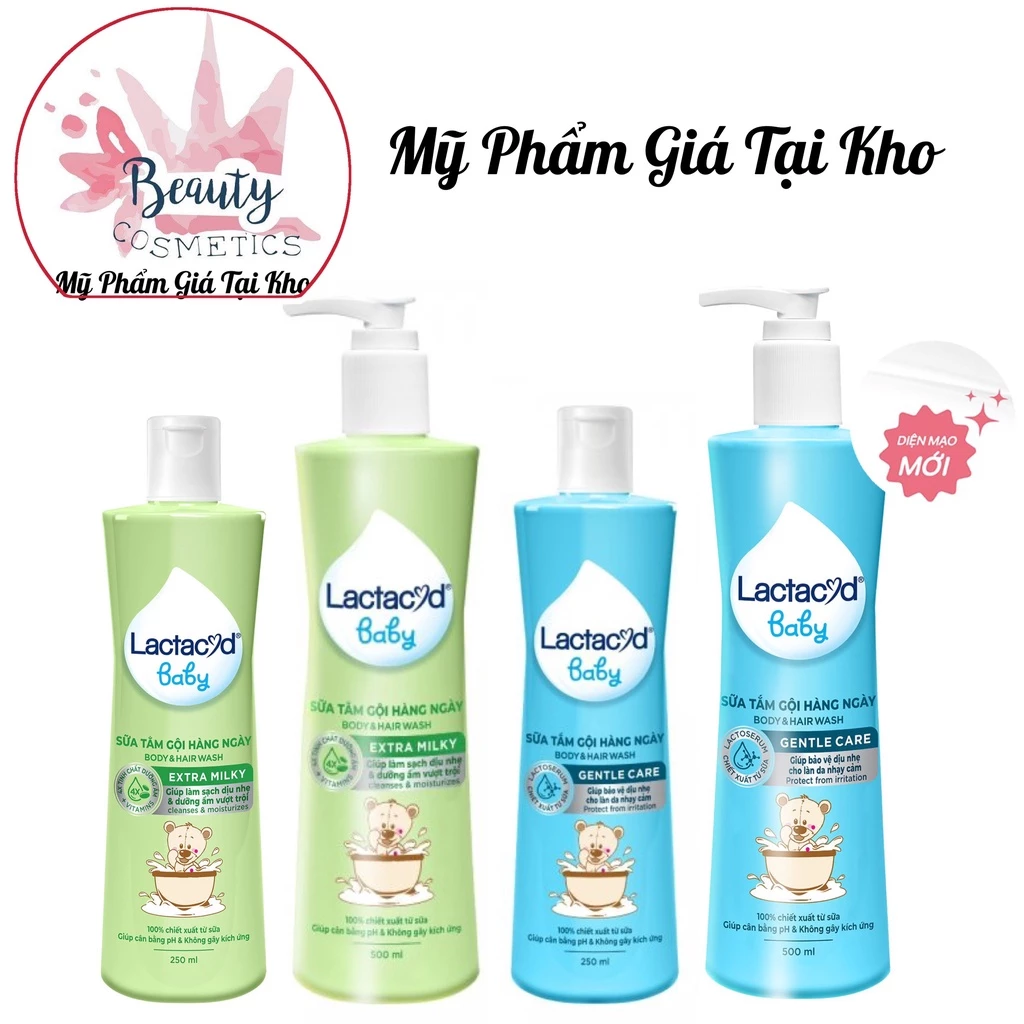 Sữa tắm gội Lactacyd Milky Cho Bé An Toàn 500ml - 200ml