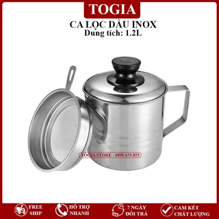 Ca Lọc Dầu Inox Có Lưới Lọc Giúp Lọc Loại Bỏ Cặn Cháy Sau Khi Chiên Rán, Lọc Sữa Đậu Nành