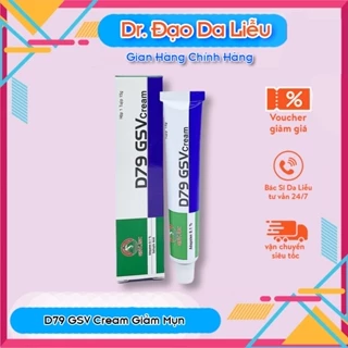 D79 GSV Cream Giảm Mụn Trứng Cá, Mụn Lưng, Dày Sừng Nang Lông 15g - DR.ĐẠO