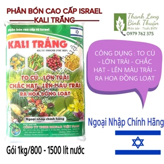 Phân Bón Cao Cấp Israel - Kali Trắng - To Củ Lớn Trái, Ra Hoa Đồng Loạt - K2O - Gói 1kg