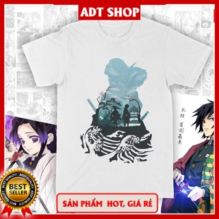 Áo thun Tomioka & Shinobu - Kimetsu Yaiba Anime, màu nam nữ 0058ADT