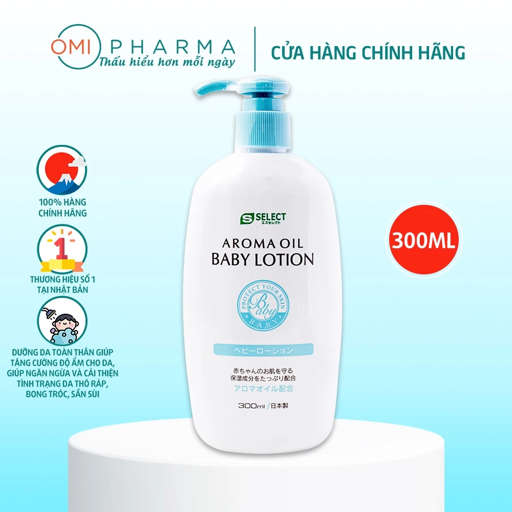 Sữa Dưỡng Thể Tinh Dầu Thơm Thiên Nhiên Cho Bé S Select Nhật Bản 300ml