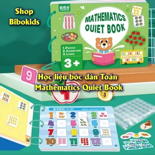 Học liệu Toán học thông minh đầu đời cho bé Mathematics Quiet Book, học liệu bóc dán Montessori, sách bóc dán toán