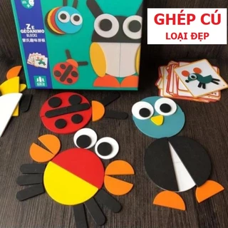 [ SỈ ] Bộ Đồ Chơi Ghép Hình Gỗ Các Con Vật Montessori- GHÉP CÚ- LOẠI ĐẸP