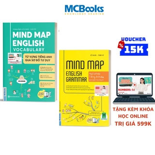 Sách - Combo Mindmap English Vocabulary và Mindmap English Grammar - PHIÊN BẢN ĐẶC BIỆT 2022 - Kèm khóa học chi tiết