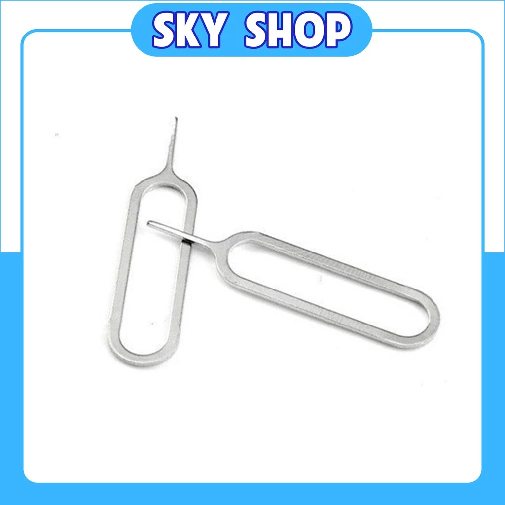 Que Chọc Sim Điện Thoại Inox Không Gỉ, Cây Chọt Sim Có Móc Treo