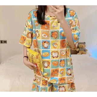 Set đồ bộ ngủ nữ mặc nhà ulzzang pijama Mèo Garfield DN154 (có ảnh thật)