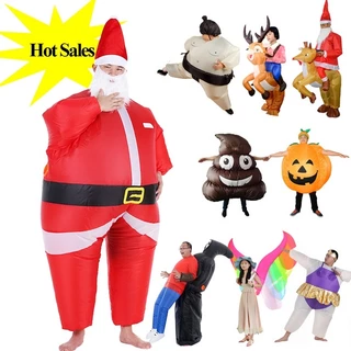 Bộ Đồ Bơm Hơi Hóa Trang Ông Già Noel / Tuần Lộc Độc Đáo Cho Người Lớn Dịp Halloween