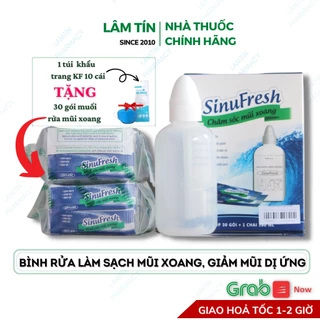 ✅(Chính Hãng) Bình rửa mũi cho bé người lớn cát linh chính hãng Mua 1 bình  tặng 30 gói muối.