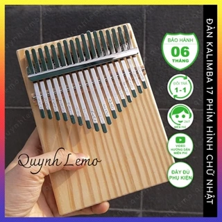 Đàn kalimba 17 phím gỗ thông mỹ hình chữ nhật QUYNHLEMO, piano ngón tay cái phụ kiện hấp dẫn khi mua kèm deal sốc