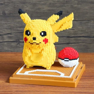 Bộ Đồ Chơi Lắp Ráp Lego Mini Hình Chú Vịt / Pikachu / Pokemon Dễ Thương Cho Bé