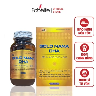 Viên uống bổ sung sắt vitamin cho phụ nữ mang thai Gold Mama DHA ĐK hộp 30 viên