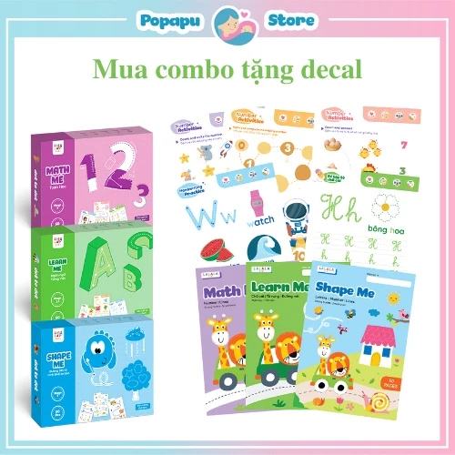 Tập tô vẽ thông minh xóa được Lalala Baby - Giáo dục toàn diện Montessori cho bé từ 1 - 6 tuổi - Popapu store