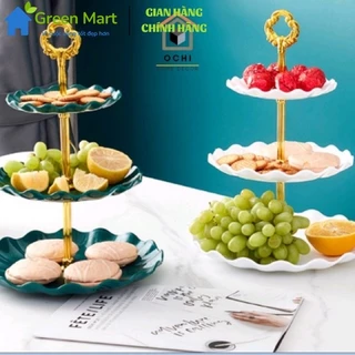 Khay đựng bánh kẹo 3 tầng cao cấp phong cách Châu mẫu mới 2022 - Green Mart