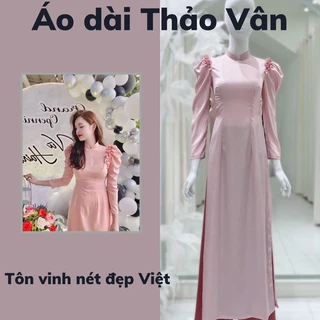 Áo dài thiết kế tay bồng,áo dài Tết -AD018