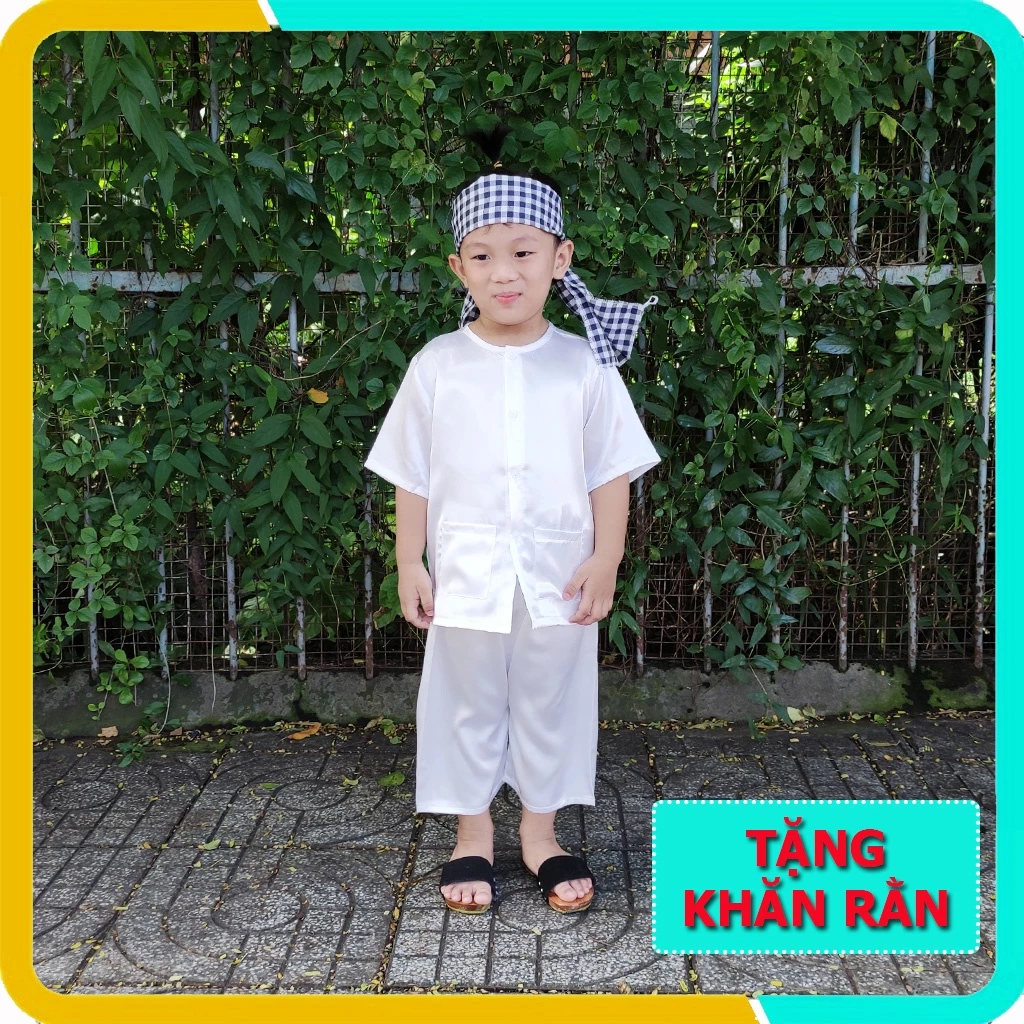 Áo Bà Ba Cho Bé Từ 1-8 Tuổi, Set Nguyên Bộ, Bé Trai Bé Gái Điều Mặc Được, Chất Lụa Mát Mẻ