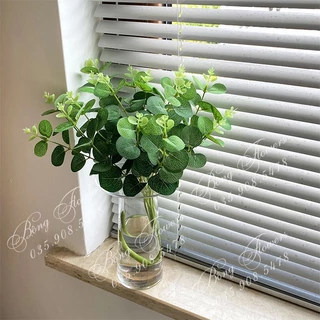 Cành lá táo giả 16 nhánh dài 48cm trang trí decor siêu xinh