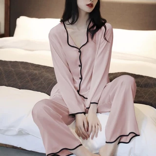 Bộ Đồ Ngủ Pijama Lụa DEAR MYDARLING Cổ Cánh Tiên Cao Cấp - M10