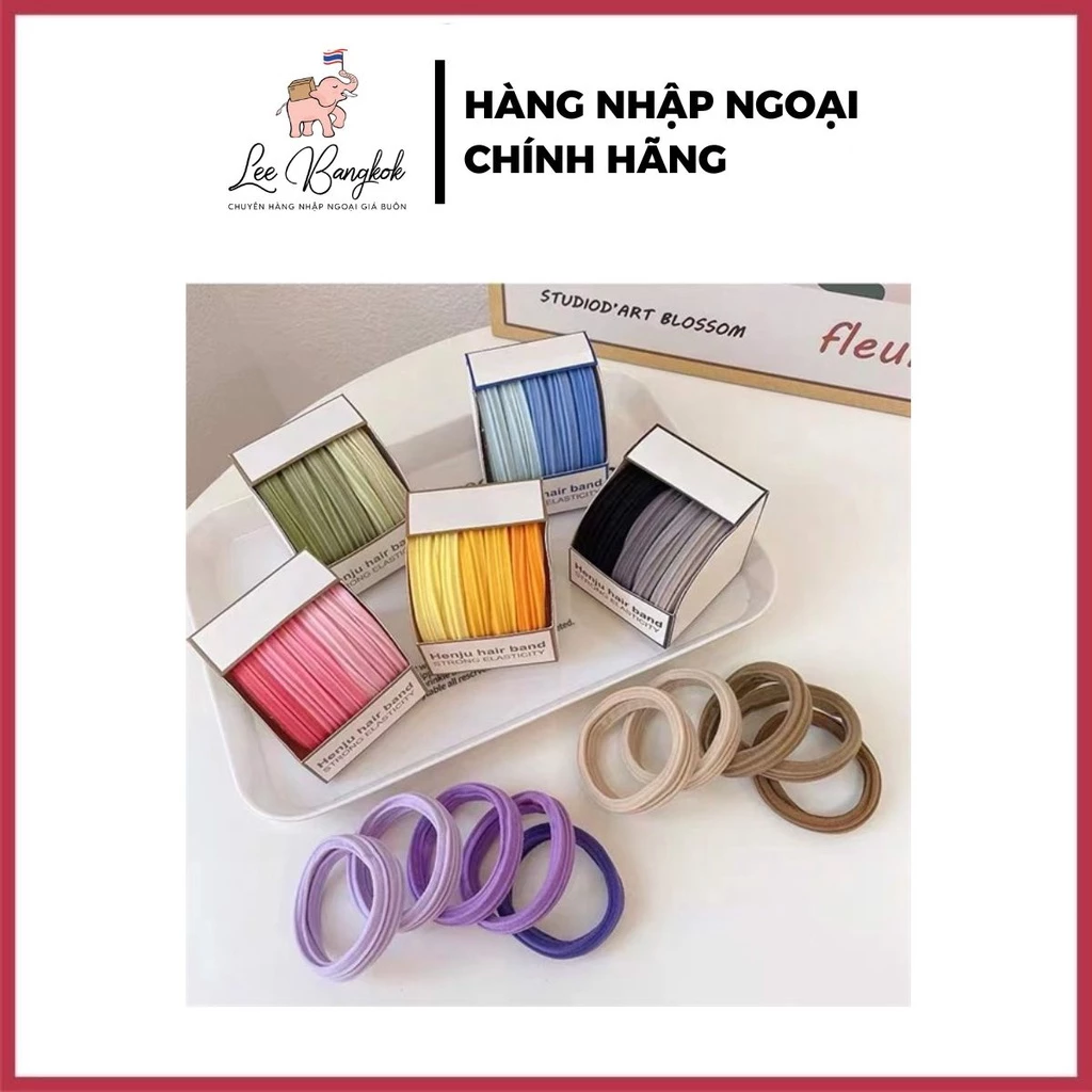 Set 5 Dây Cột Tóc Nhún Co Giãn Tốt Kiểu Dáng Đơn Giản Phối Màu Gradient Kiểu Hàn Thời Trang Cho Nữ