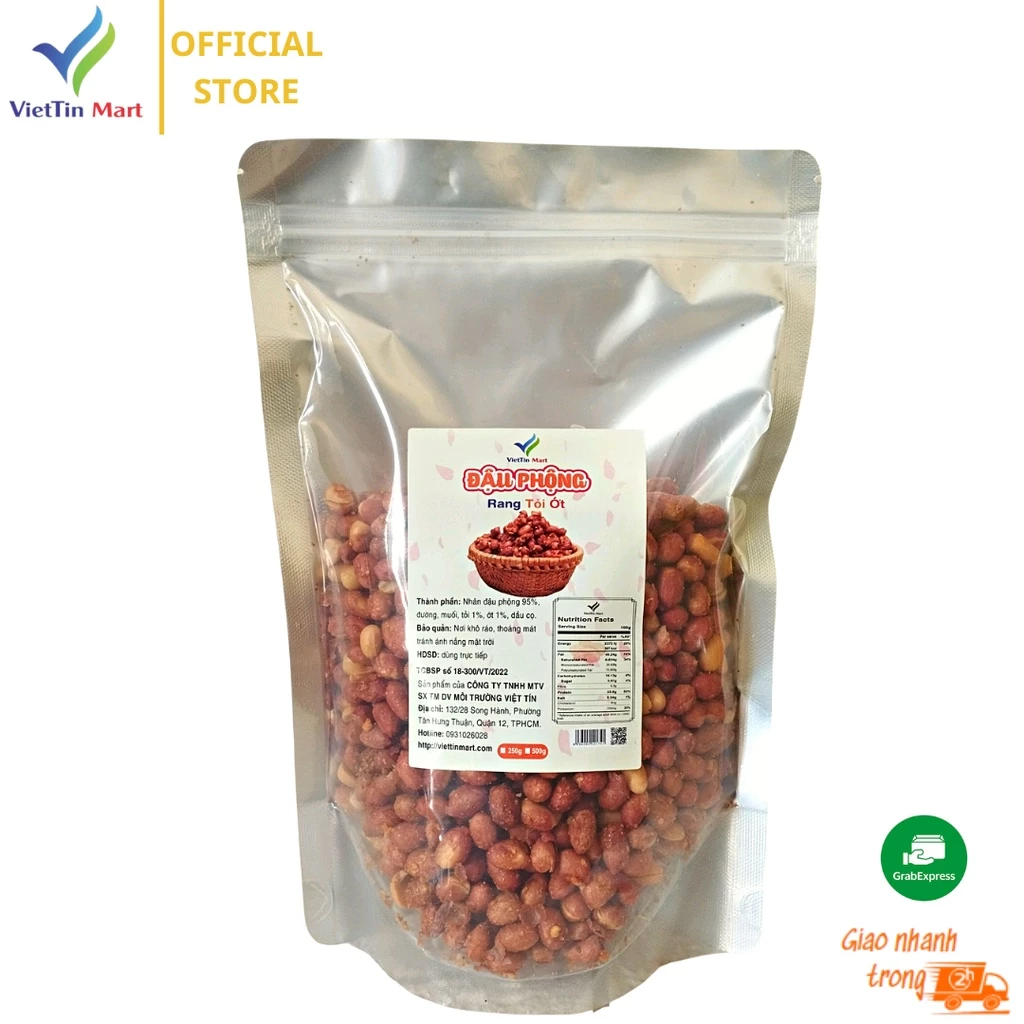 Đậu Phộng Rang Tỏi Ớt Viettin Mart 1kg