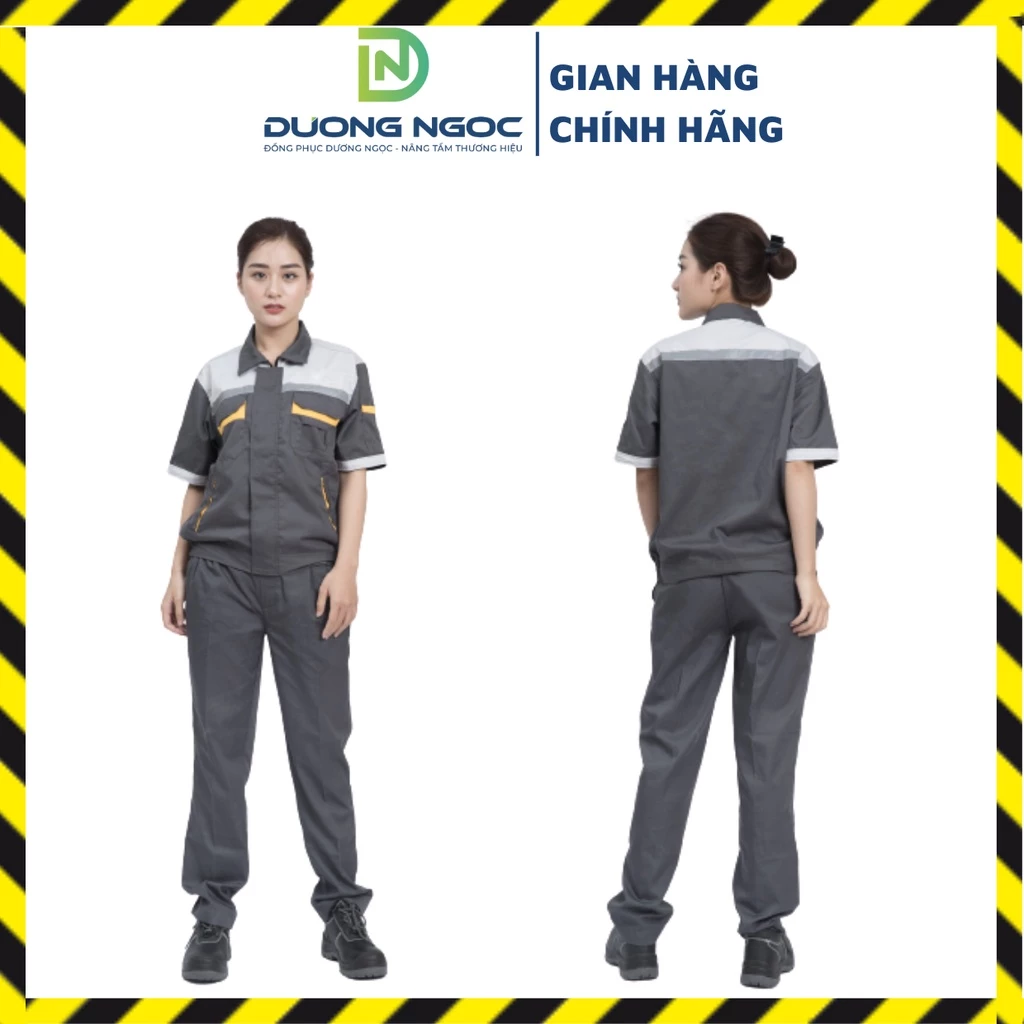Quần Áo Bảo Hộ Lao Động Nam, Đồng Phục BHLĐ Kỹ Sư Công Nhân (Tay Ngắn) Vải Pangrim Hàn Quốc Có Phản Quang Đủ Size PR04