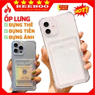 Ốp ví đựng thẻ iphone 14 pro max 13 pro max 12 pro max 11 pro max xs max x xr 7 plus 8 plus - Có ngăn đựng ảnh đựng tiền