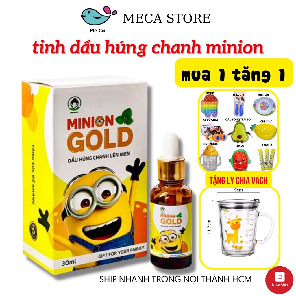 Tinh Dầu Húng Chanh Minion 🔥MUA 1 TẶNG 1🔥 giúp bé hết ho , hết sổ mũi , tăng đề kháng